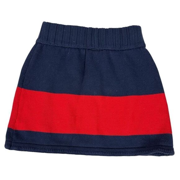 Hanna Andersson Girls Navy Red Sweater Skirt size 120 NEW - Picture 2 of 4